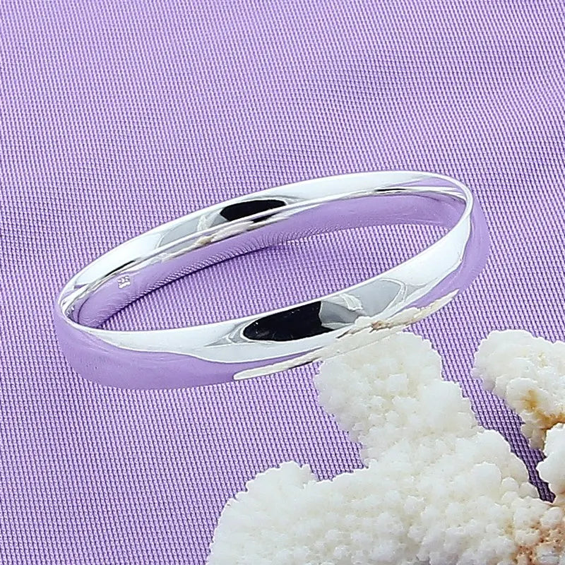 925 Sterling Silver Round Bangle Bracelet for Women – Simple Trendy Jewelry