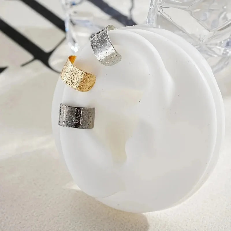 5/15 Pcs Hollow Leaf Clip-On Earrings Set for Women – Punk Zinc Alloy Jewelry