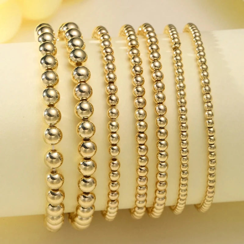 Vintage Bohemian Beaded Bracelet Set for Women – Minimalist Round Design