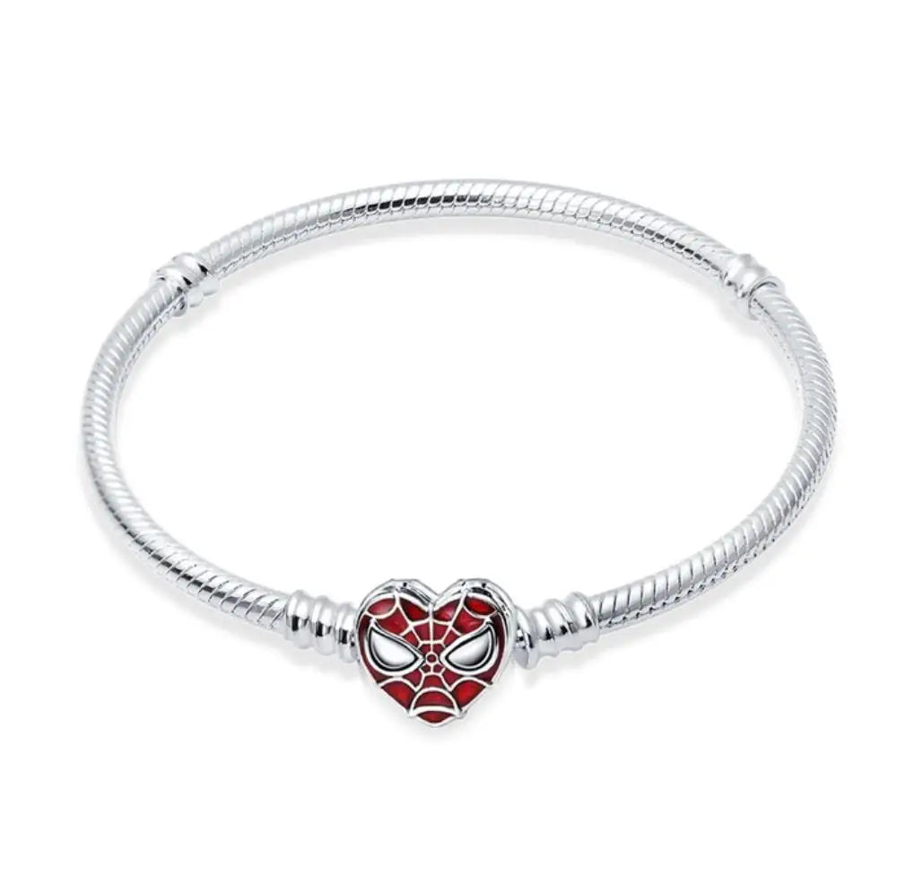 925 Sterling Silver Hello Kitty Snake Chain Charm Bracelet for Women