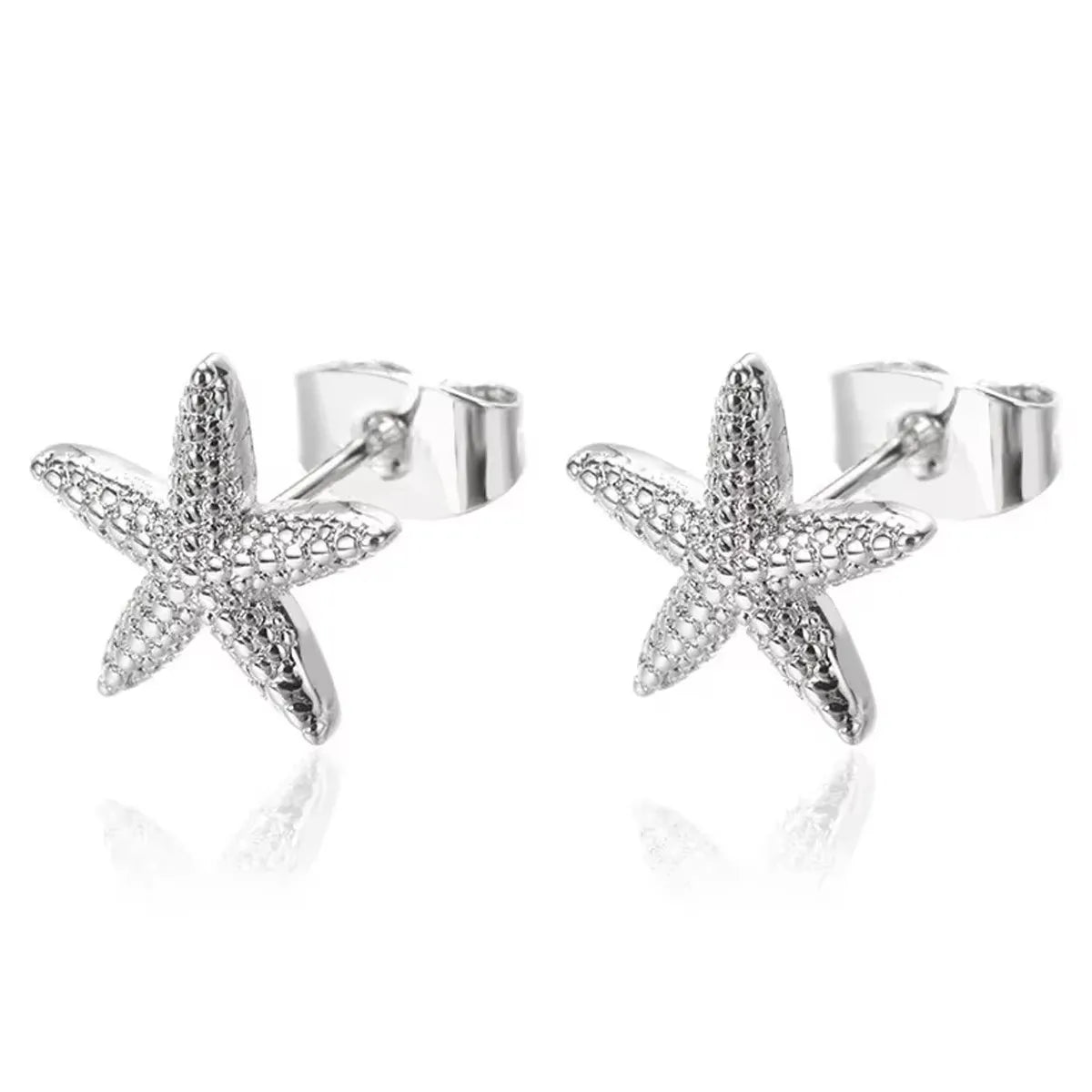 Vintage Starfish Shell Earrings for Women – Stainless Steel Ocean Hoop Jewelry