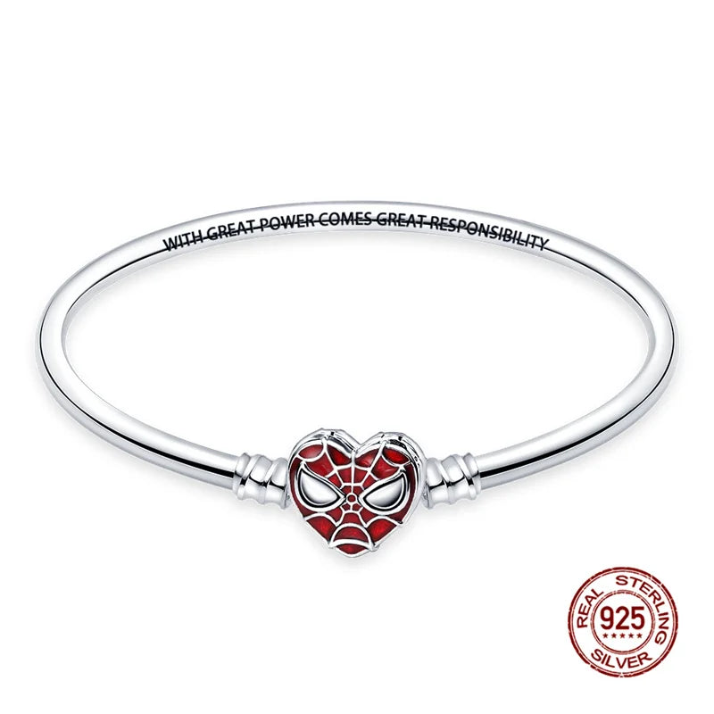 925 Sterling Silver Disney Snake Chain Bracelet for Women with Zircon