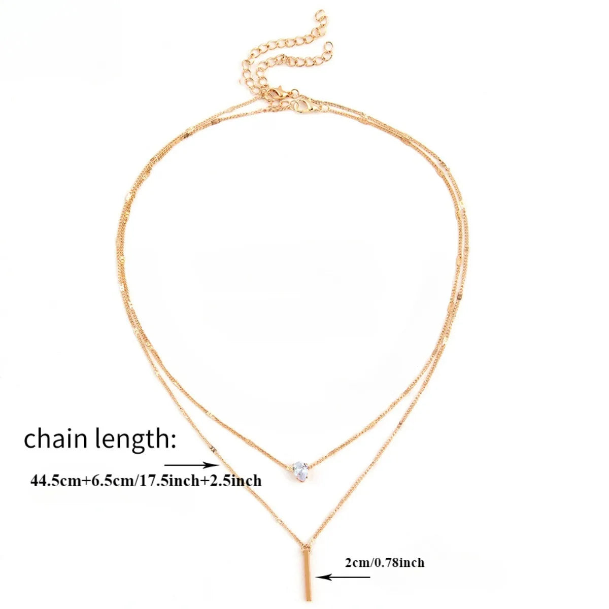 Multi-Layer Star & Heart Pendant Chain Necklace for Women – Trendy Zircon Jewelry