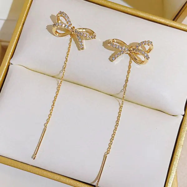Zircon Crystal Drop Earrings for Women – Butterfly, Bee & Flower Long Hanging Jewelry