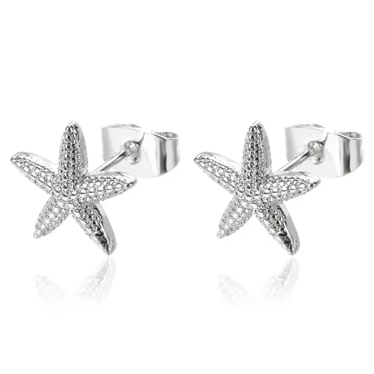 Vintage Starfish Shell Earrings for Women – Stainless Steel Ocean Hoop Jewelry