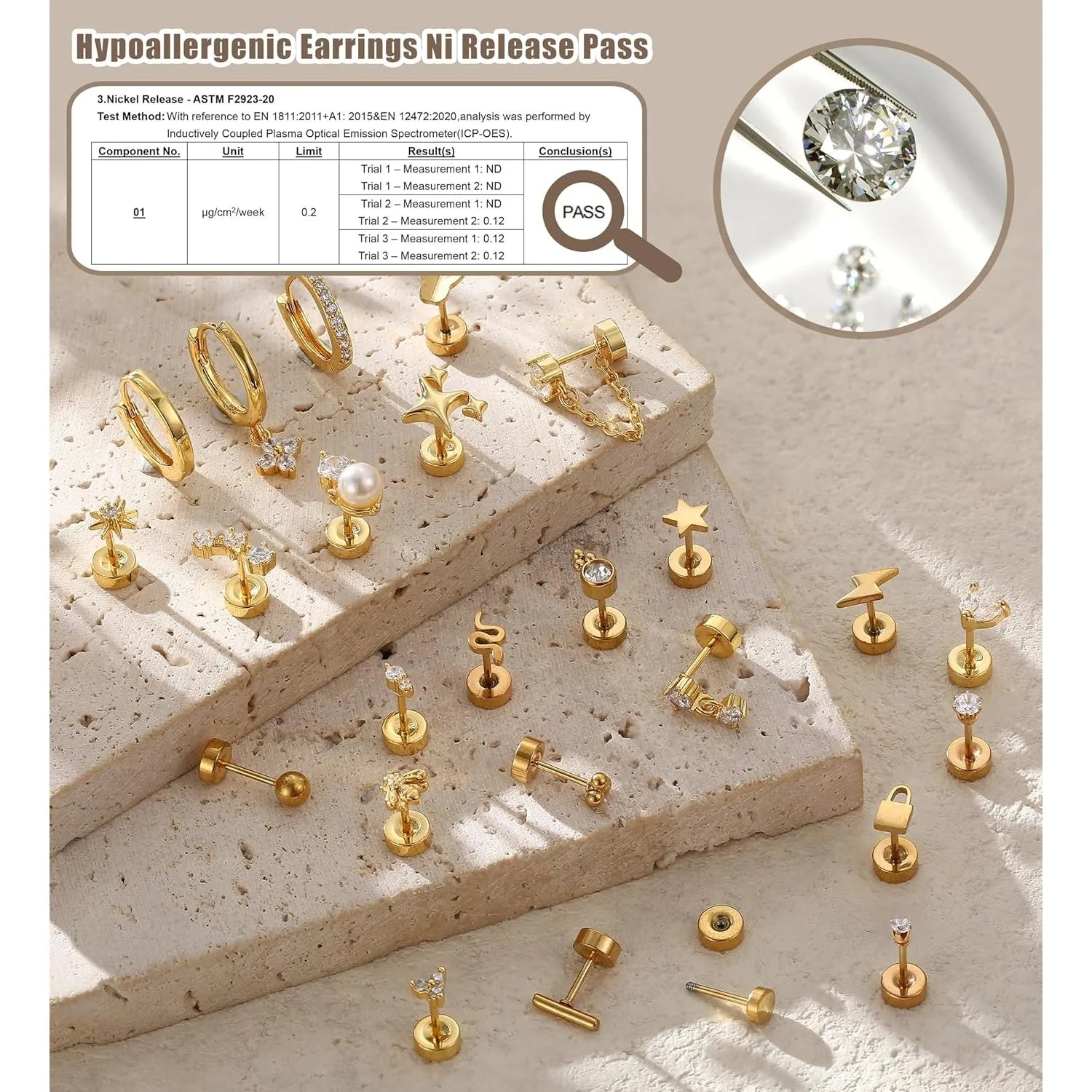 Stainless Steel Stud Earrings for Sensitive Ears – Flat Back Hoop Cartilage