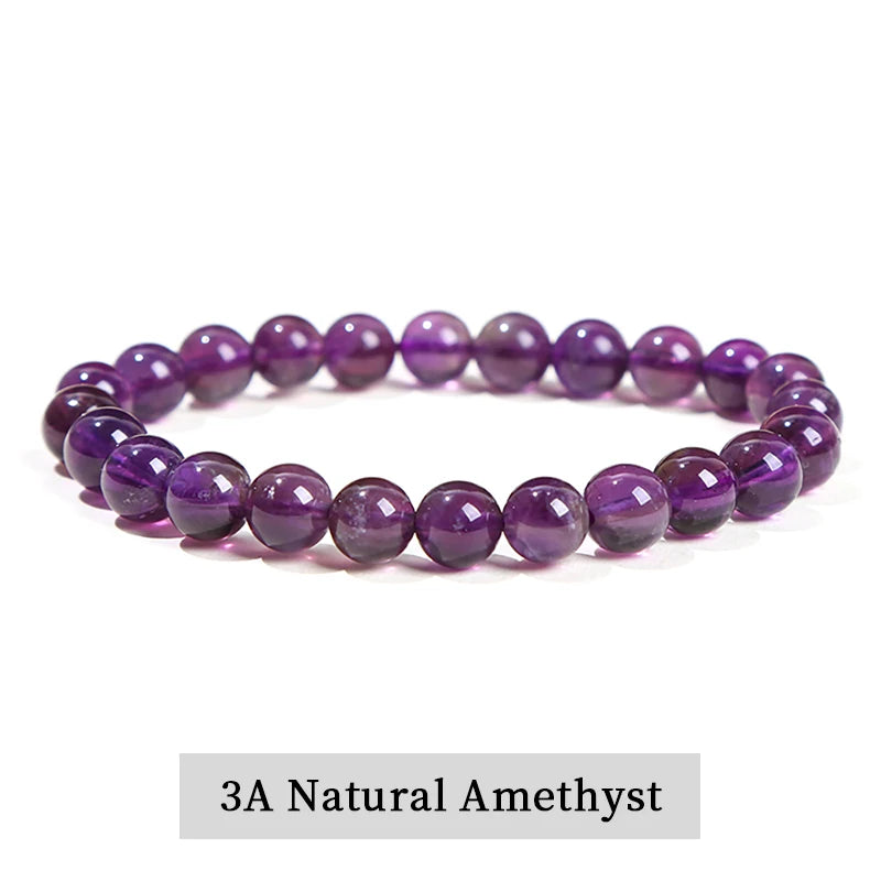 Natural Stone Beaded Bracelet – Amethyst, Tiger Eye, Quartz & Agate Strand