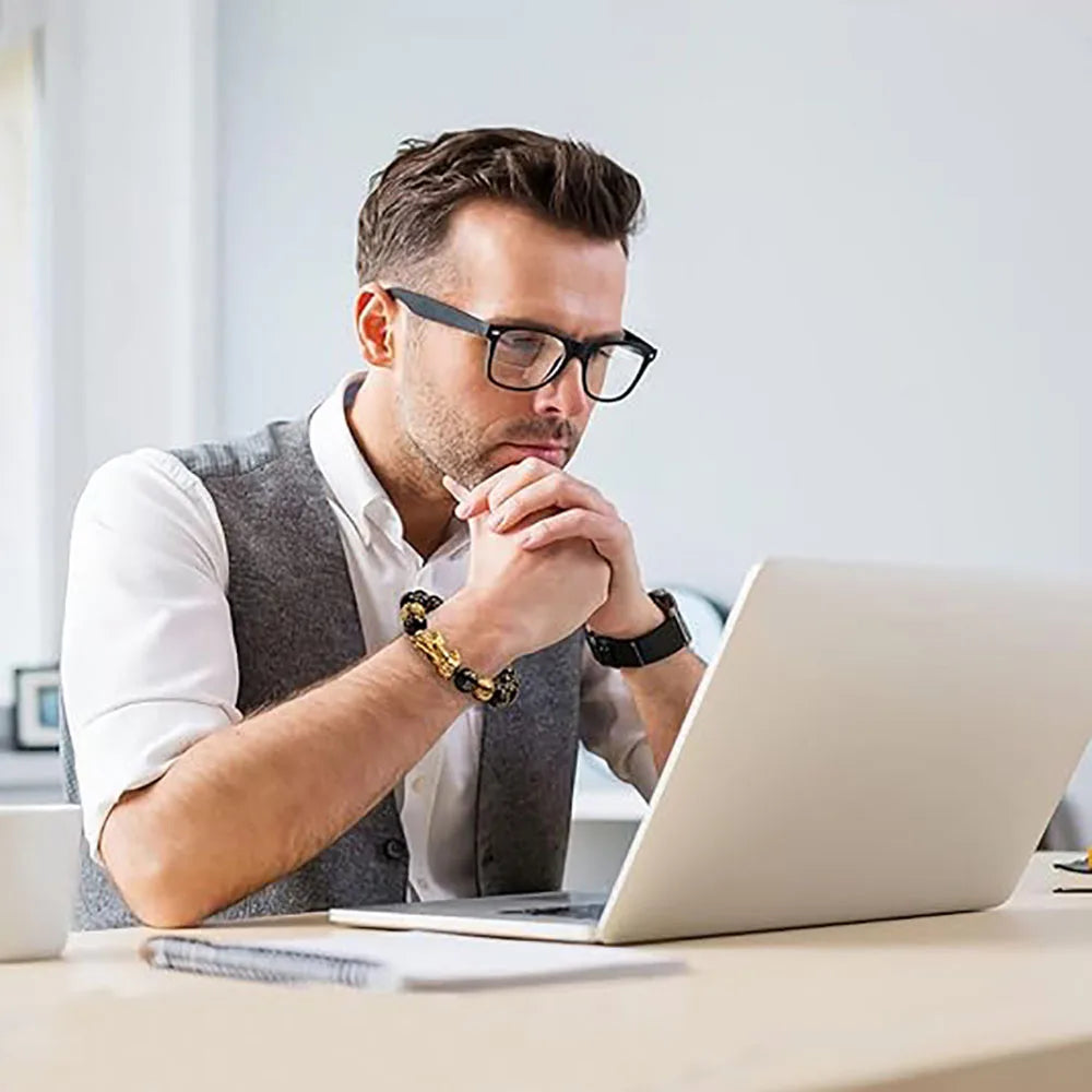 Black Obsidian Pixiu Beaded Bracelet – Feng Shui Inspired Stone Jewelry