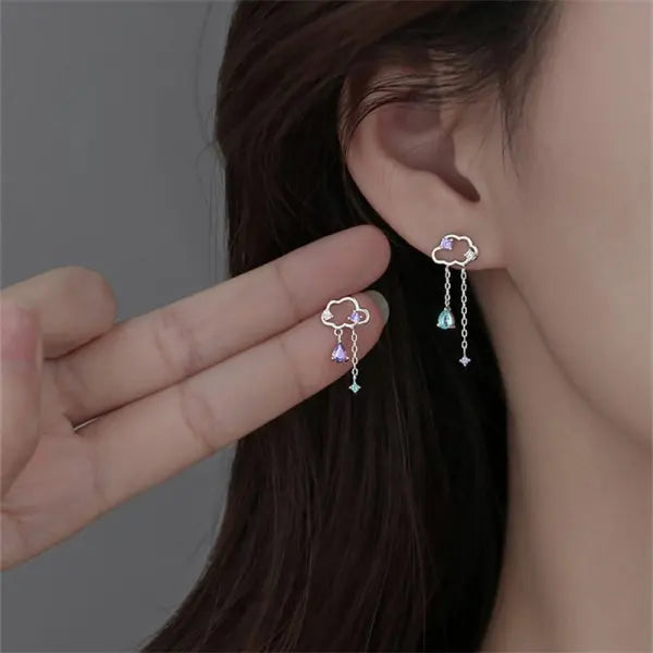 Zircon Crystal Drop Earrings for Women – Butterfly, Bee & Flower Long Hanging Jewelry