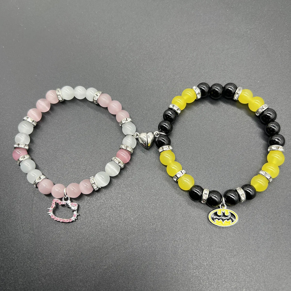 Bat Cat Spider Friendship Bracelets – Matching Beaded Couple & BFF Jewelry