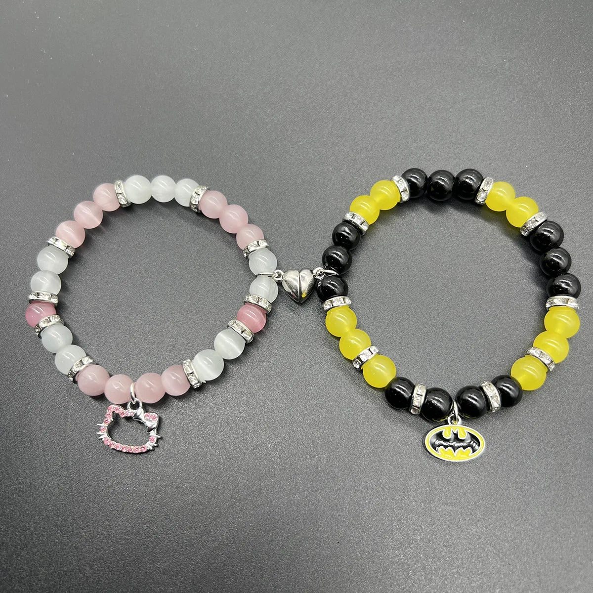 Bat Cat Spider Friendship Bracelets – Matching Beaded Couple & BFF Jewelry