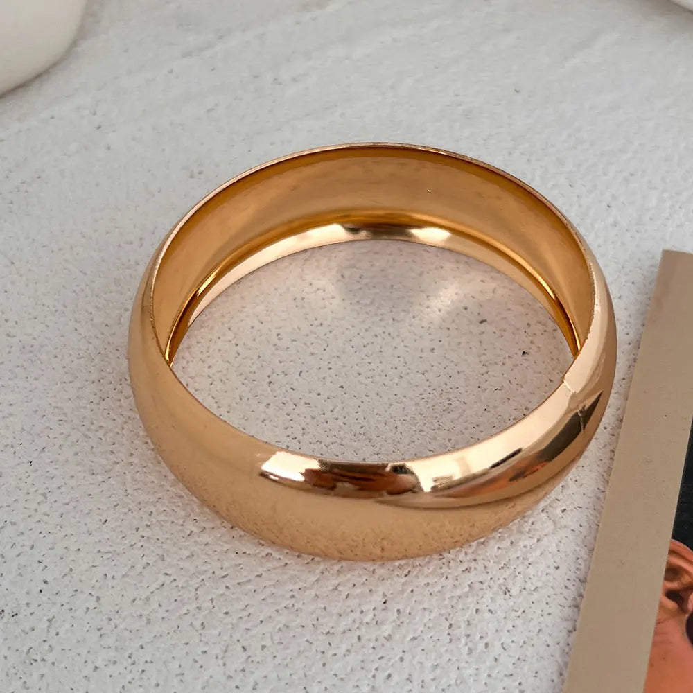 Vintage Punk Resin Acrylic Geometric Bangle Bracelet – Unisex Hip-Hop Rock Style