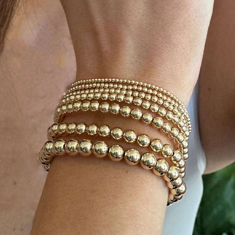 Vintage Bohemian Beaded Bracelet Set for Women – Minimalist Round Design