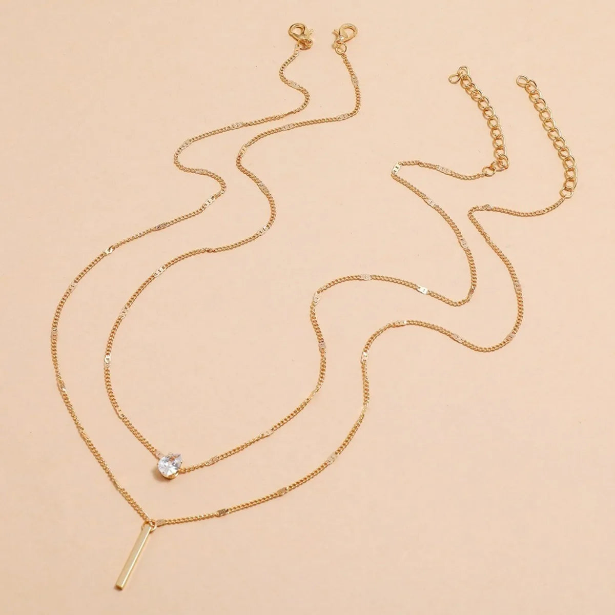 Multi-Layer Star & Heart Pendant Chain Necklace for Women – Trendy Zircon Jewelry