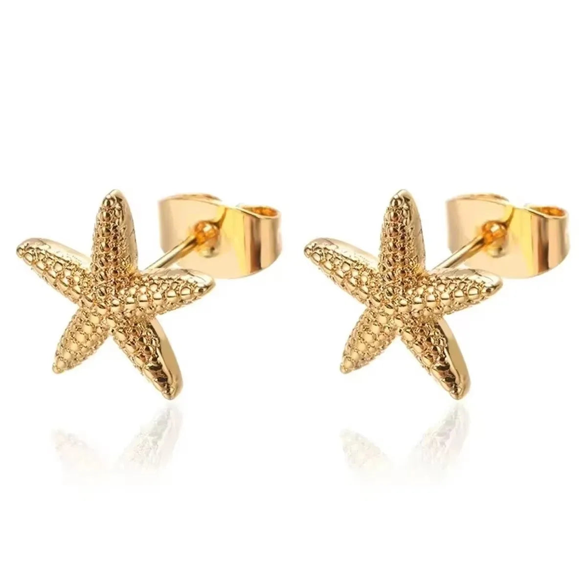 Vintage Starfish Shell Earrings for Women – Stainless Steel Ocean Hoop Jewelry