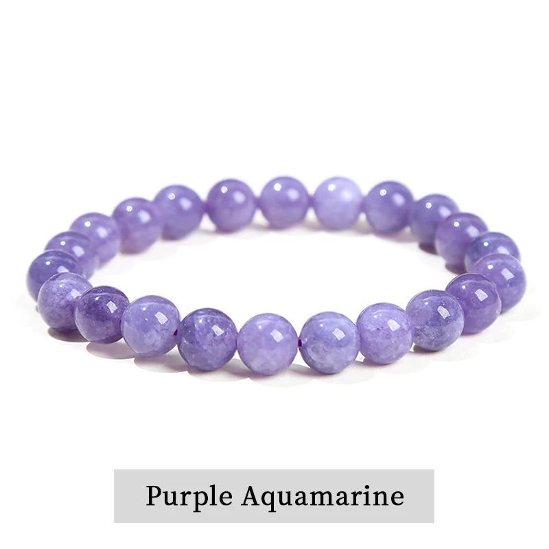 Natural Stone Beaded Bracelet – Amethyst, Tiger Eye, Quartz & Agate Strand