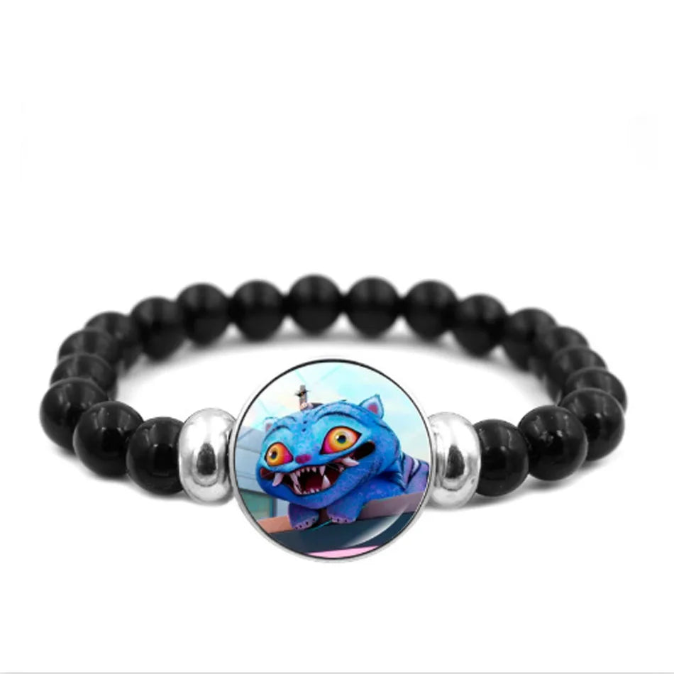 Demon Hunters Cartoon Beaded Bracelet for Girls – Cute Kids Jewelry Gift